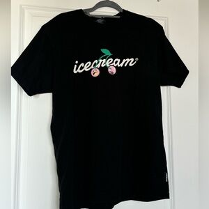 Large Icecream Black T-Shirt